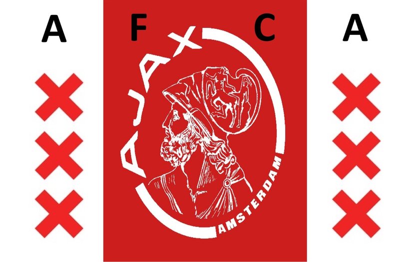 AFCA met oude logo en kruizen A 25 stuks - ajaxstickerstore